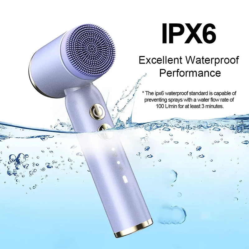 6 في 1 بالموجات فوق الصوتية الكهربائية فرشاة تنظيف الوجه ضغط العلاج مقشر الوجه المسام المطهر مزيل الرؤوس السوداء الاستخدام المنزلي #3