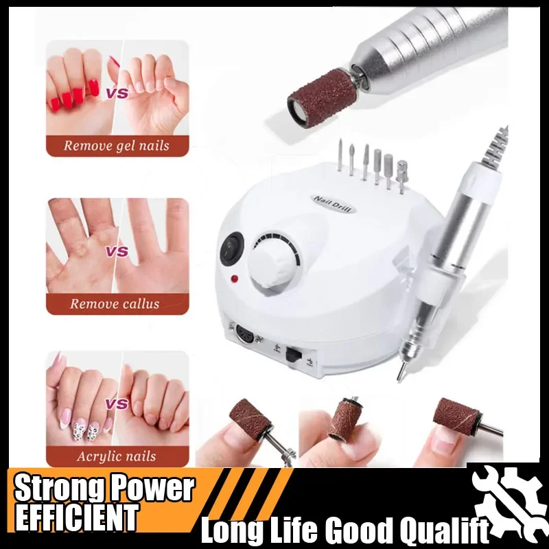 

Hot 35000RPM Electric Nail Drill Machine Cutter Set Nail Gel Polisher Nail Tools Salon Equipment Strong Polishing Nail File