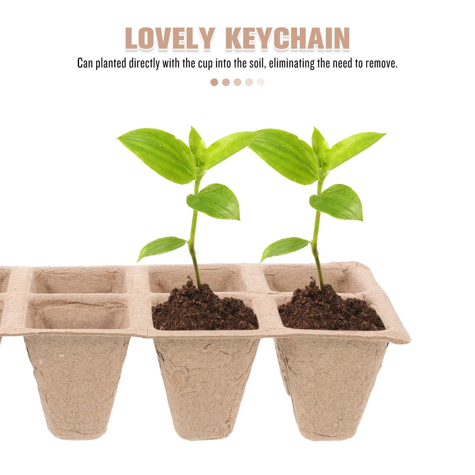 

20Pcs Seedling Starter Nursery Pot Trays Plant Fiber Biodegradable Seedling Cups Indoor Outdoor Gardening Plant Germination and
