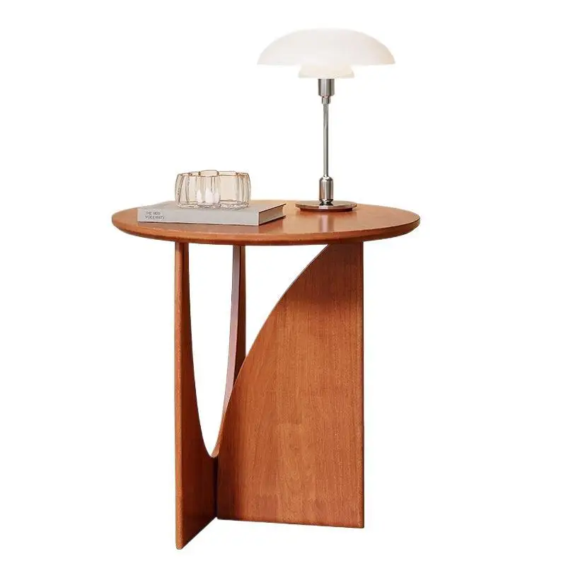 HYS Nordic solid wood coffee table sofa coffee table bedside table Italian minimalist edge  Italian minimalist bedside