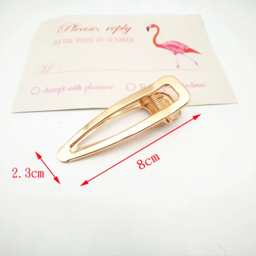 100 Stück Kaninchenkrone Wassertropfen Gold Metall Haarspange Legierung Herz Alligator Haarnadel Haarspangen für DIY Kopfbedeckung Haarschmuck – Detail 13