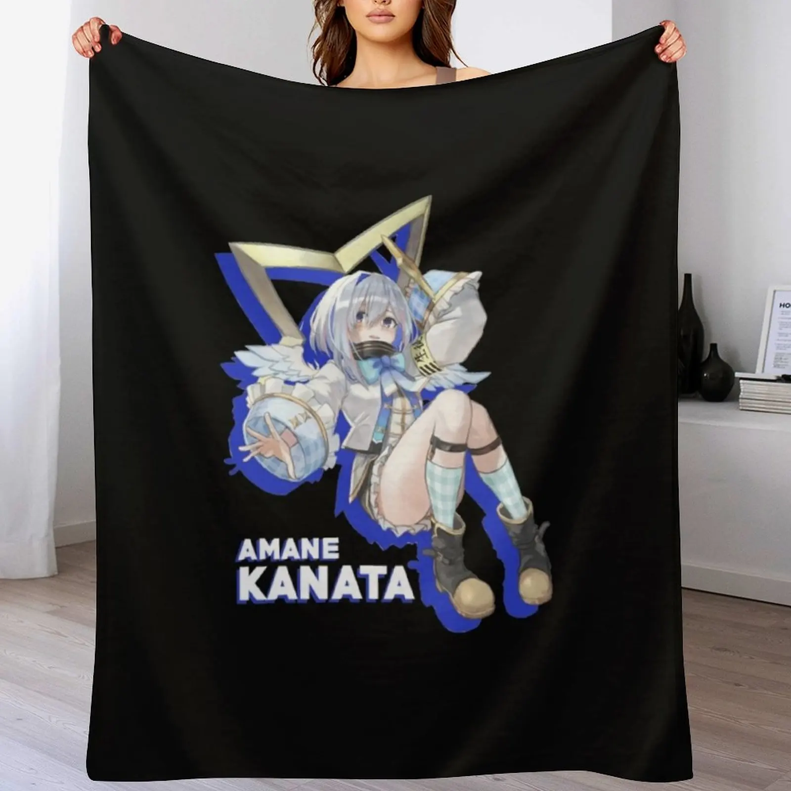 Hololive - Amane Kanata Throw Blanket Blankets For Bed Blankets Sofas Of Decoration Stuffeds Blankets