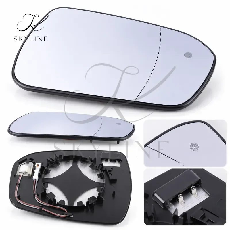 Front Right Side Door Wing Rear View Mirror Glass Heated Blind Spot Detect Fit For Ford Mondeo Fusion 2013 2014-2020