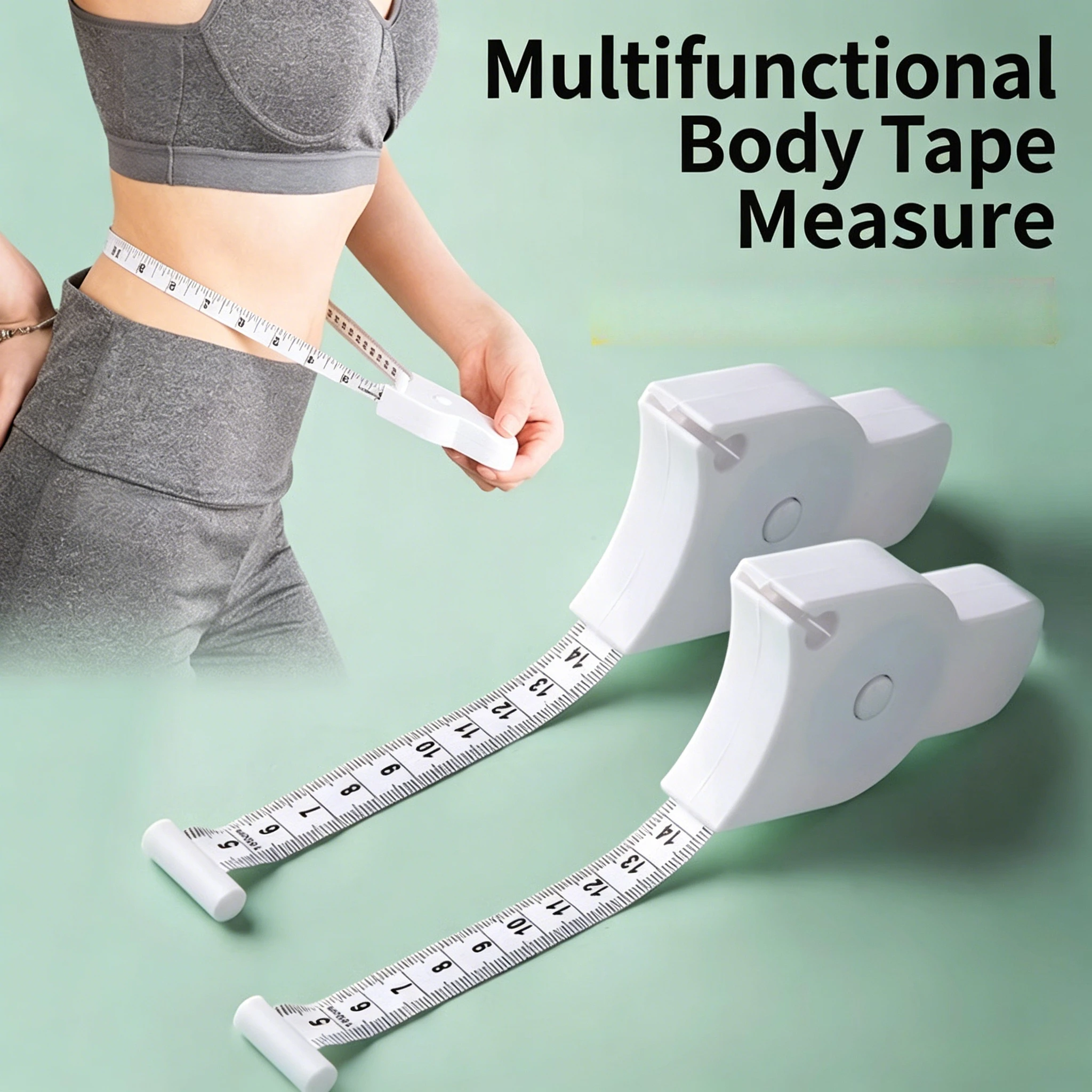 Automatic Telescopic White Tape Measure Body Measuring Soft Tape Centimeter Sewing Ruler For Body Size Measuring Tools