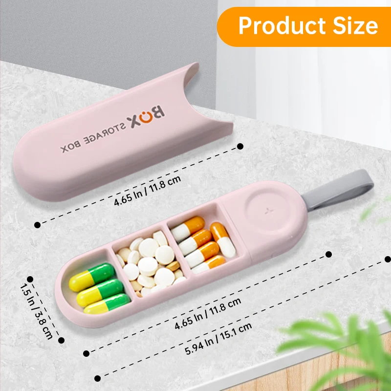 Täglicher Pillen-Organizer mit mühelosem Öffnungsdesign, Pillen-Organizer, arthritisfreundliches Pillenetui für Vitamine-Ergänzungsmittel