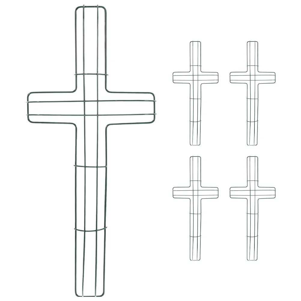 

5Pcs Cross Shaped Metal Wreath Frames Iron Wire Floral Wreath Making Frame DIY Garland Accessory Holiday Decoration