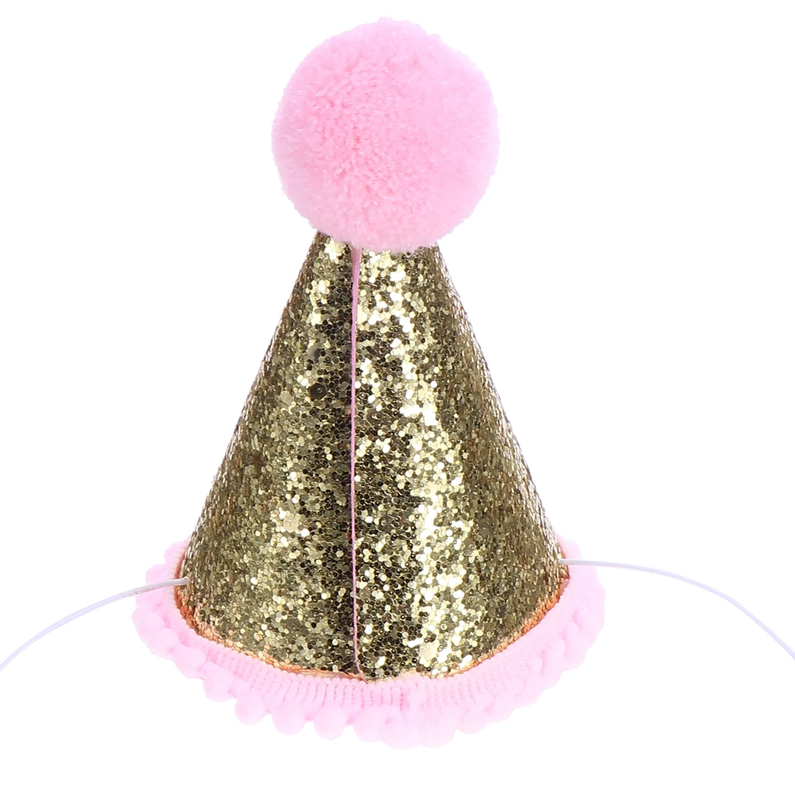

Birthday Hat Party Cone Hats Girl Felt with Pom Poms Happy Decorations