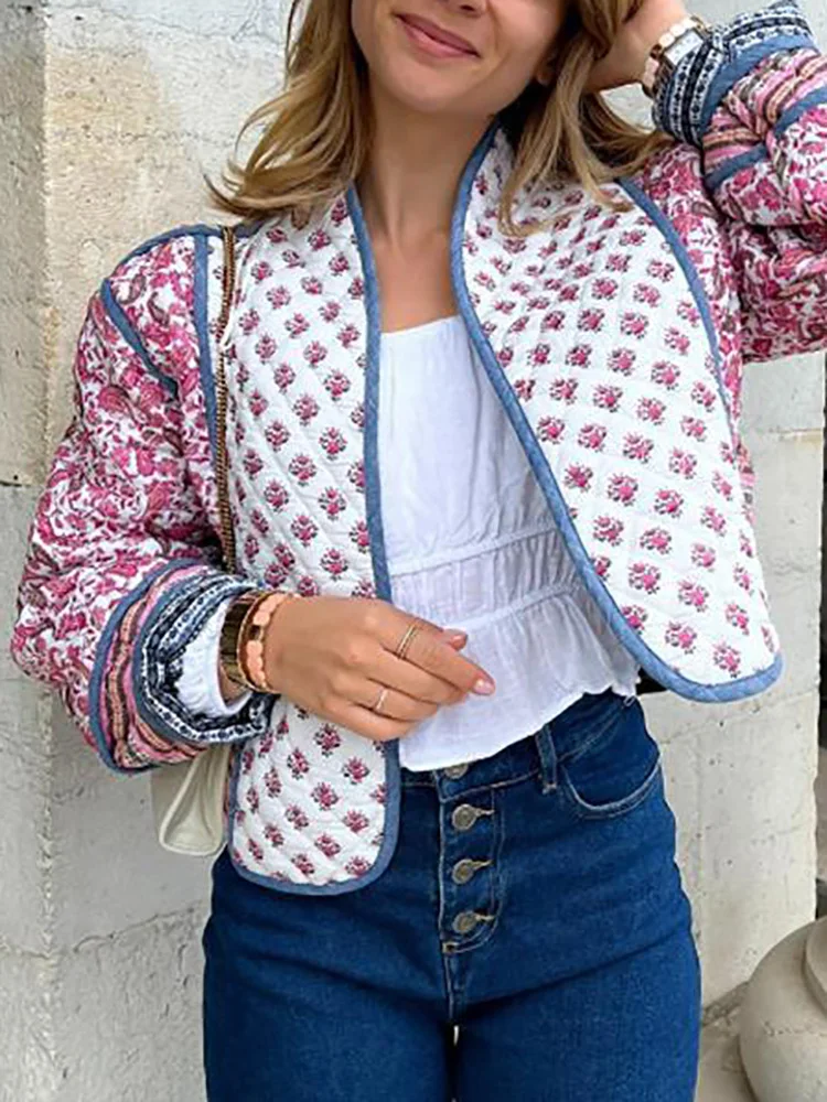 Abrigos reversibles con cuello en V para mujer, cárdigan con estampado a la moda, ropa de abrigo Vintage elegante, otoño e invierno, 2023