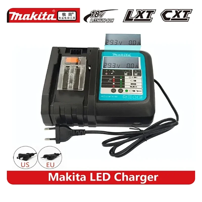 

Makita 18V DC18RC 3A Li-ion Drill Battery Charger For Makita 14.4V 18V LXT BL1860 BL1850 BL1845 BL1840 BL1830 Replacement Power