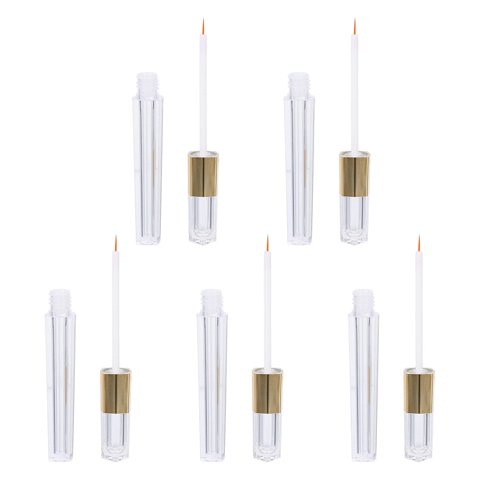 

5 шт. герметичных тюбиков для подводки для глаз, пустые мини-тюбики для туши, маленькие пластиковые флаконы для начинающих визажистов