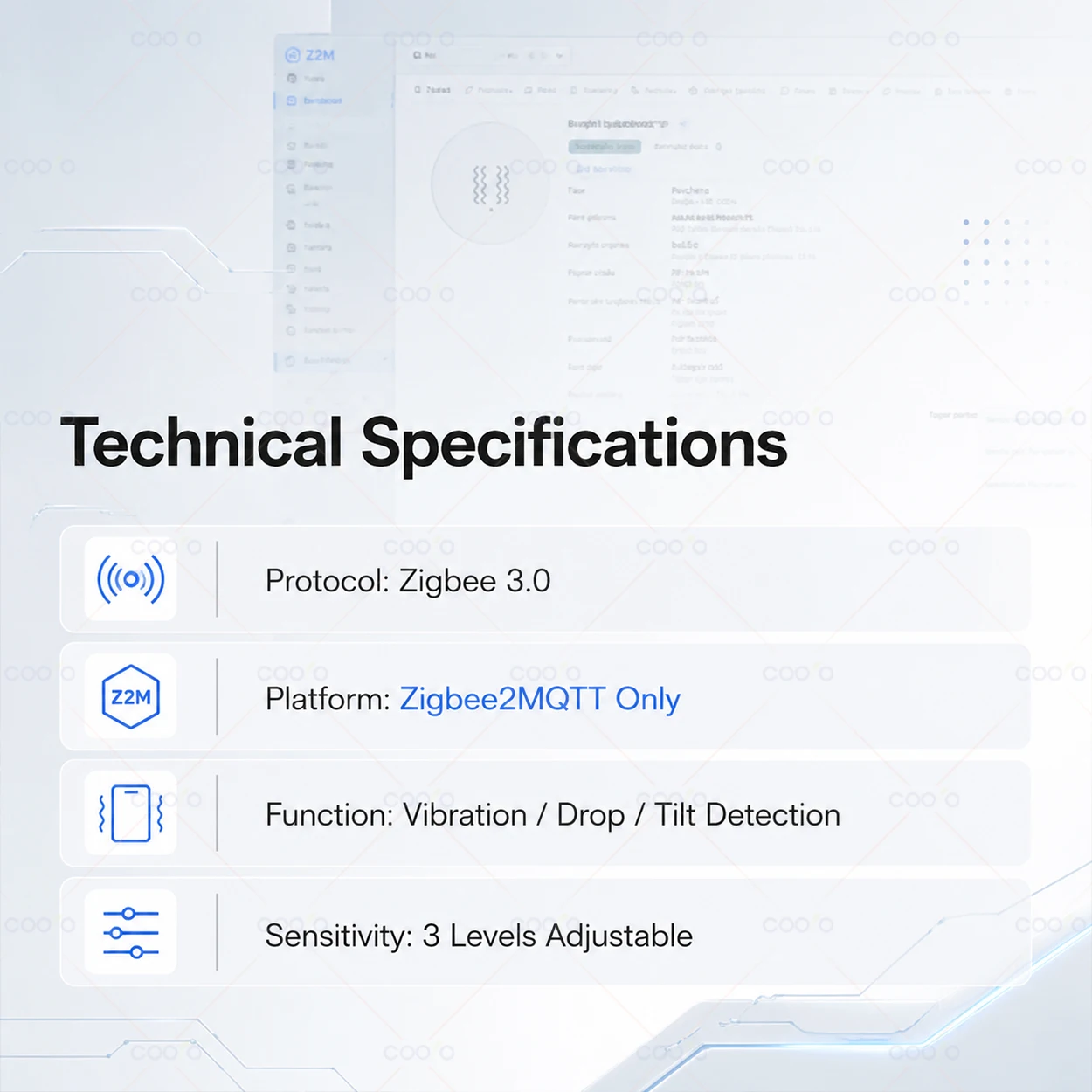 Intelligenter Zigbee-Vibrationssensor für Türen, Fenster und Schubladen, zur sicheren Erkennung von Bewegungen und Stößen in Echtzeit, mit Alarmfunktion, kompatibel mit Zigbee2MQTT. – Detail 7