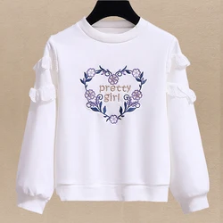 Adolescenti felpe per ragazza top stampa floreale abbigliamento per bambini camicie a maniche lunghe primavera abbigliamento per bambini 4 6 8 9 10 11 12 14 Y