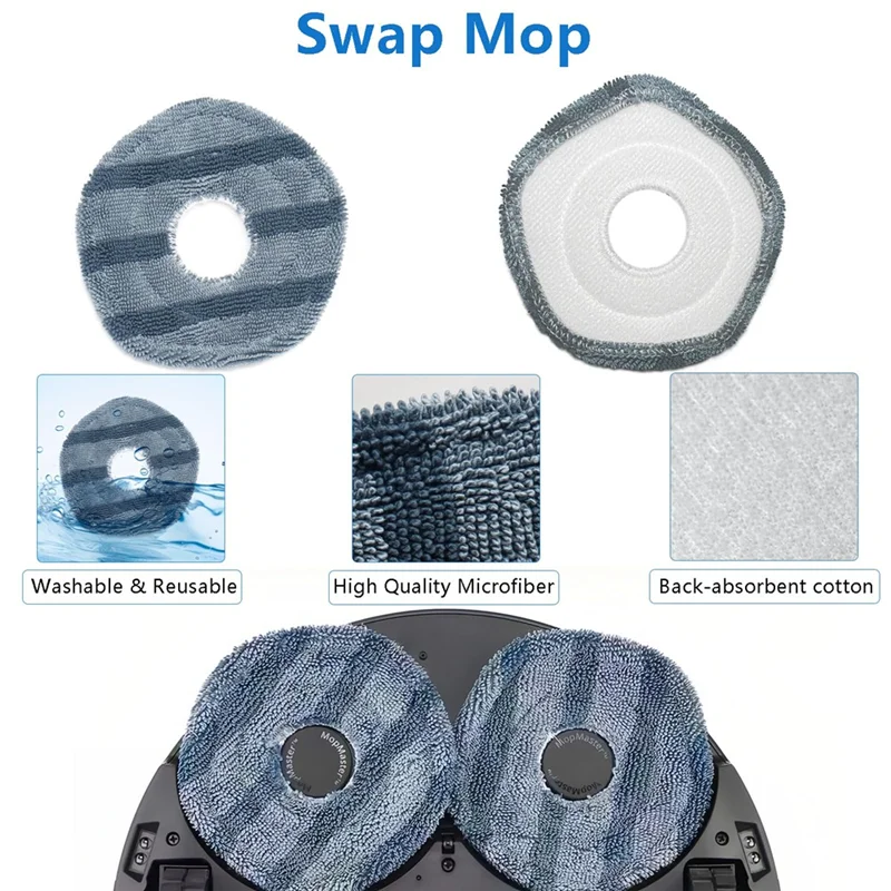 A94E-Ersatz Für Eufy X10 Pro Omni Roboter Vakuum Zubehör Kit Roller Pinsel Staub Taschen Seite Pinsel Hepa-Filter Mopp Pads