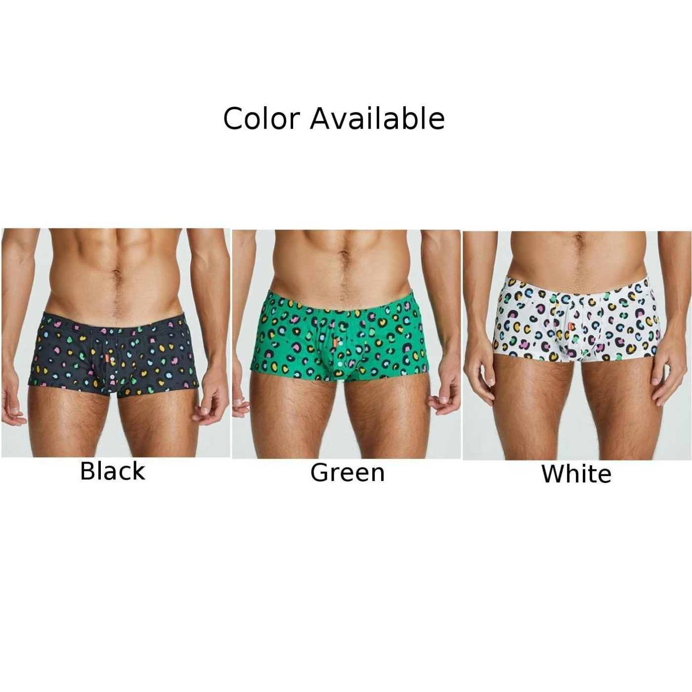 سراويل داخلية للرجال التسوق اليومي الملاكم موجز القطن الأخضر الملابس الداخلية منخفضة الخصر M-2XL الحقيبة السراويل السهم الناعم #5