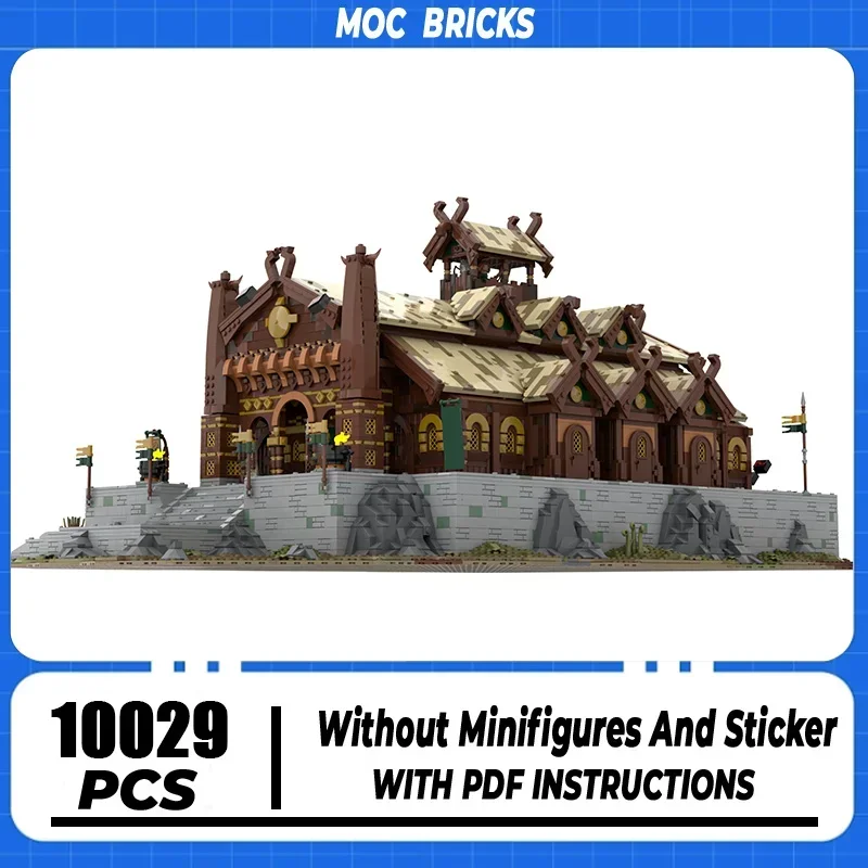 Magical Rings Movie Moc Building Blocks UCS Medu seld Golden Hall Model Technology mattoni fai da te medievale tempi LOTR Castle Toys