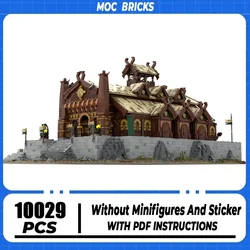 Magical Rings Movie Moc Building Blocks UCS Medu seld Golden Hall Model Technology mattoni fai da te medievale tempi LOTR Castle Toys