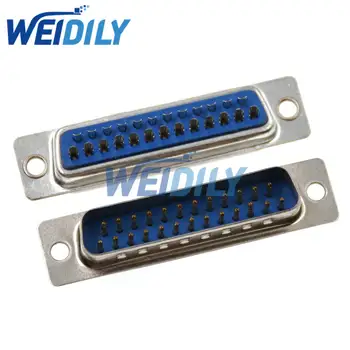 5 pezzi 25 pin D-SUB DB25 pin femmina maschio connettore di saldatura tipo saldatura DR25 DB-25 DR-25 guscio di plastica 8 best sales connettore a 25 pin - №3