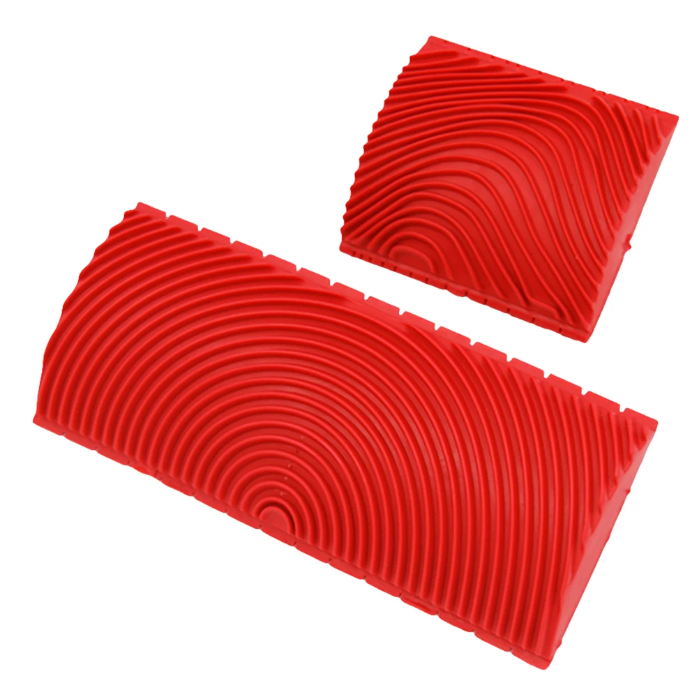 

2pcs Wood Grain Painting Tools Durable Rubber DIY Wall Decorating Roller Easy to Use Clean Vivid Graining Effects