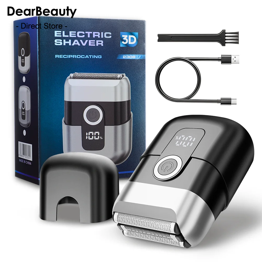 

Мини-электробритва, мини-светодиодный цифровой дисплей, мужская перезаряжаемая автомобильная бритва с зарядкой типа c, портативная бритва для мужчин и женщин, домашняя бритва