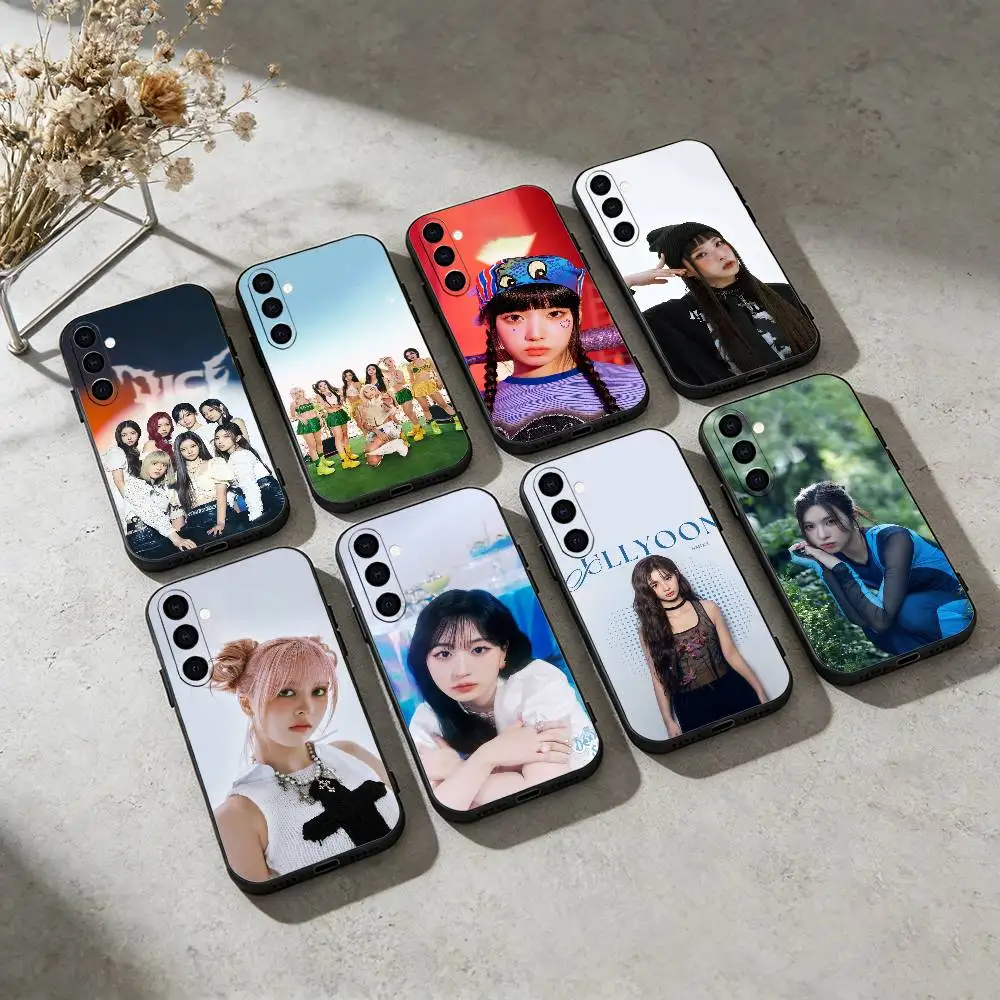 Fashio N-NMIXX Phone Case For Samsung Galaxy A20,21s,22,31,32,52,53,72,73,80,91 Soft Black Shell