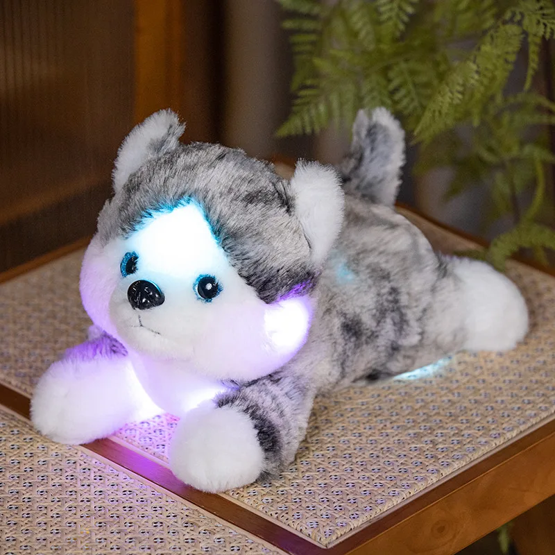 Glow-In-The-Dark Puppy Plush Toys Night Light Cuddly Dog Stuffed Animals Dolls Companion For Kids Gifts For Christmas Birthdays