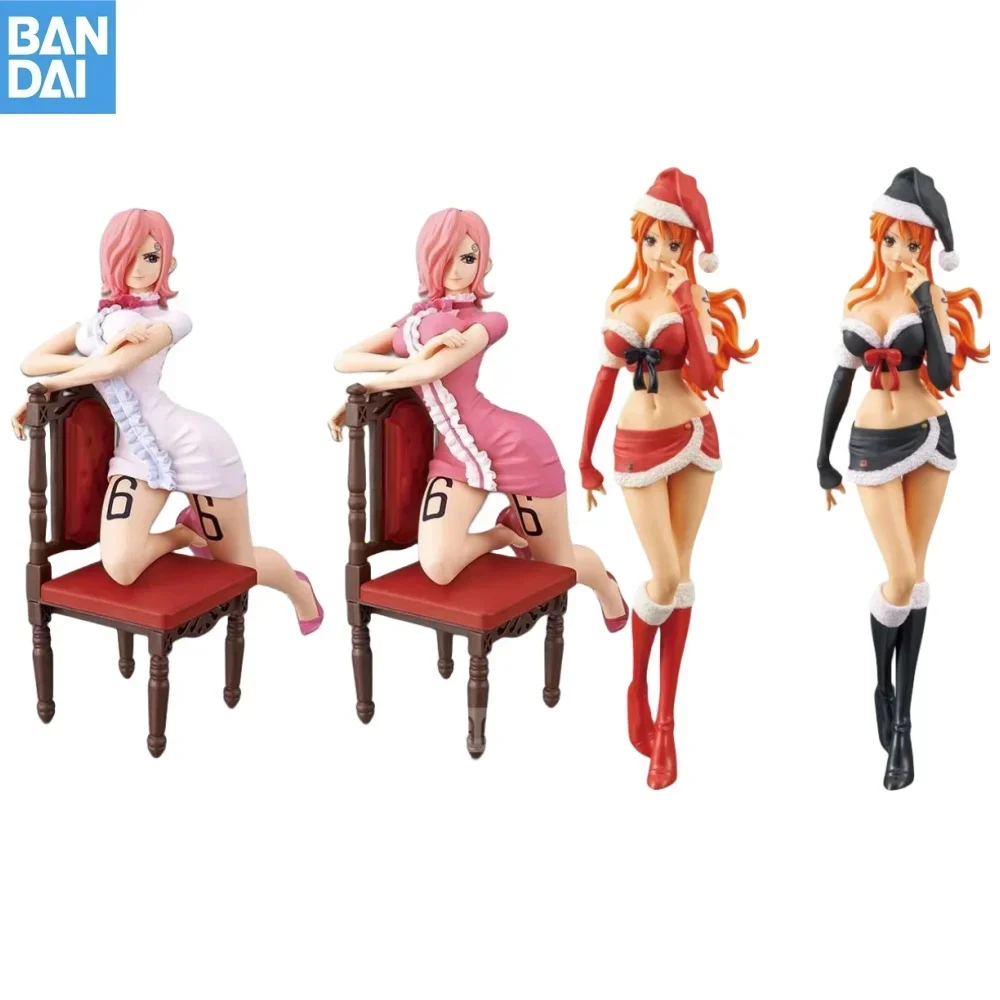 

Original Bandai Anime One Piece GIRLY GIRLS Figure Sofa Shape Doll Vinsmoke Reiju Nami Classic Animation Model Toys for Gifts