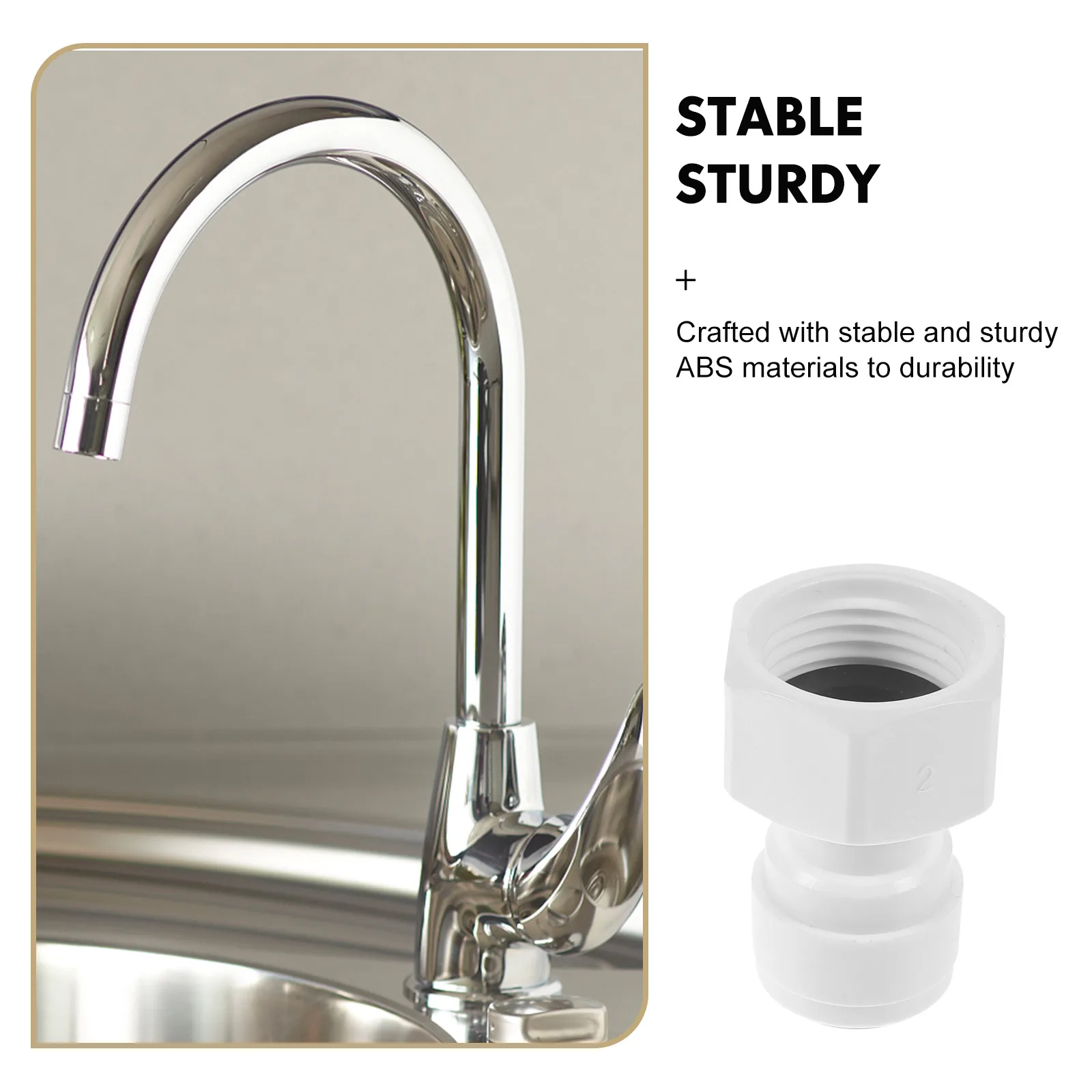 

10pcs 1 2 inch to 3 8 inch Quick Connect Fittings ABS Leak Free Water Purifier Adapter Tube Connector Fittings Water Filter