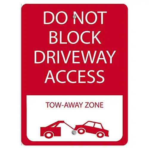 

Aluminum Metal Novelty Sign 8X12 Do Not Block Driveway Access Tow Away Zone,Great Gift for The Golf Enthusiast, Metal Signs for