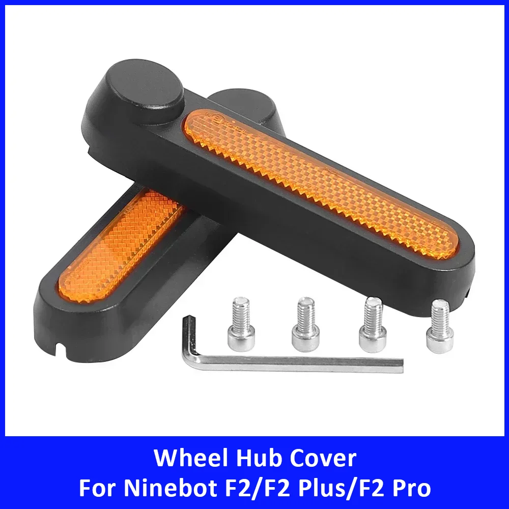 Wheel Hub Cover for Ninebot F2 F2 Plus F2 Pro Decorative Covers Protect Shell with Reflective Strip Electric Scooter Accessories