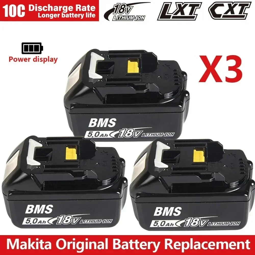 

For Makita Latest Upgraded BL1860 Rechargeable Battery 18V 5Ah Lithium for Makita 18V Battery BL1840 BL1850 BL1860B LXT 400