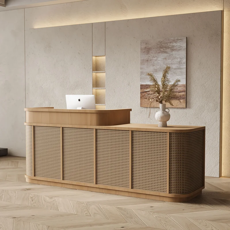 

Aesthetic Company Reception Desks Modern Luxury Drawer Welcome Desks European Hotel Display Comptoire Accueil Trendy Furniture