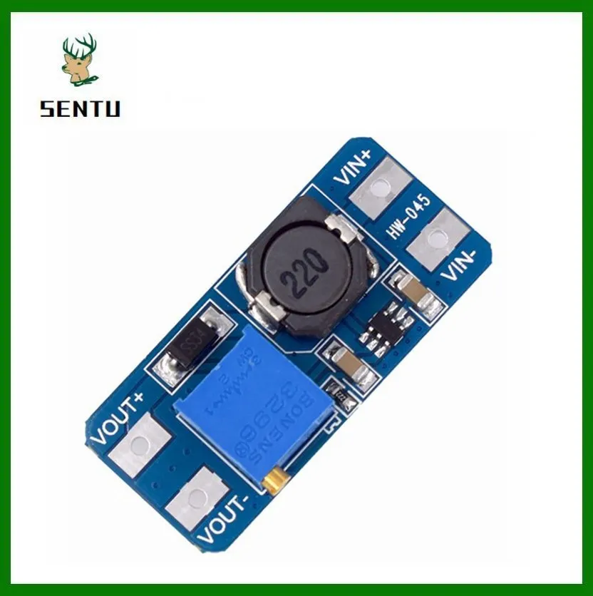 Intensificar o impulsionador do módulo do poder, tipo-C, micro 2A máximo, DC-DC, 3-5V a 5V, 9V, 12V, 24V, MT3608