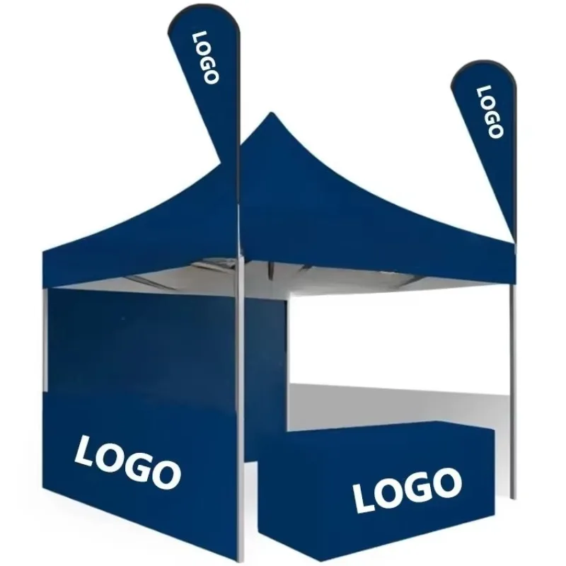 50mm Hexagonal Aluminum Pop-up Foldable Advertising Tent, Heavy Duty Outdoor Canopy for Trade Shows Large-Scale Events