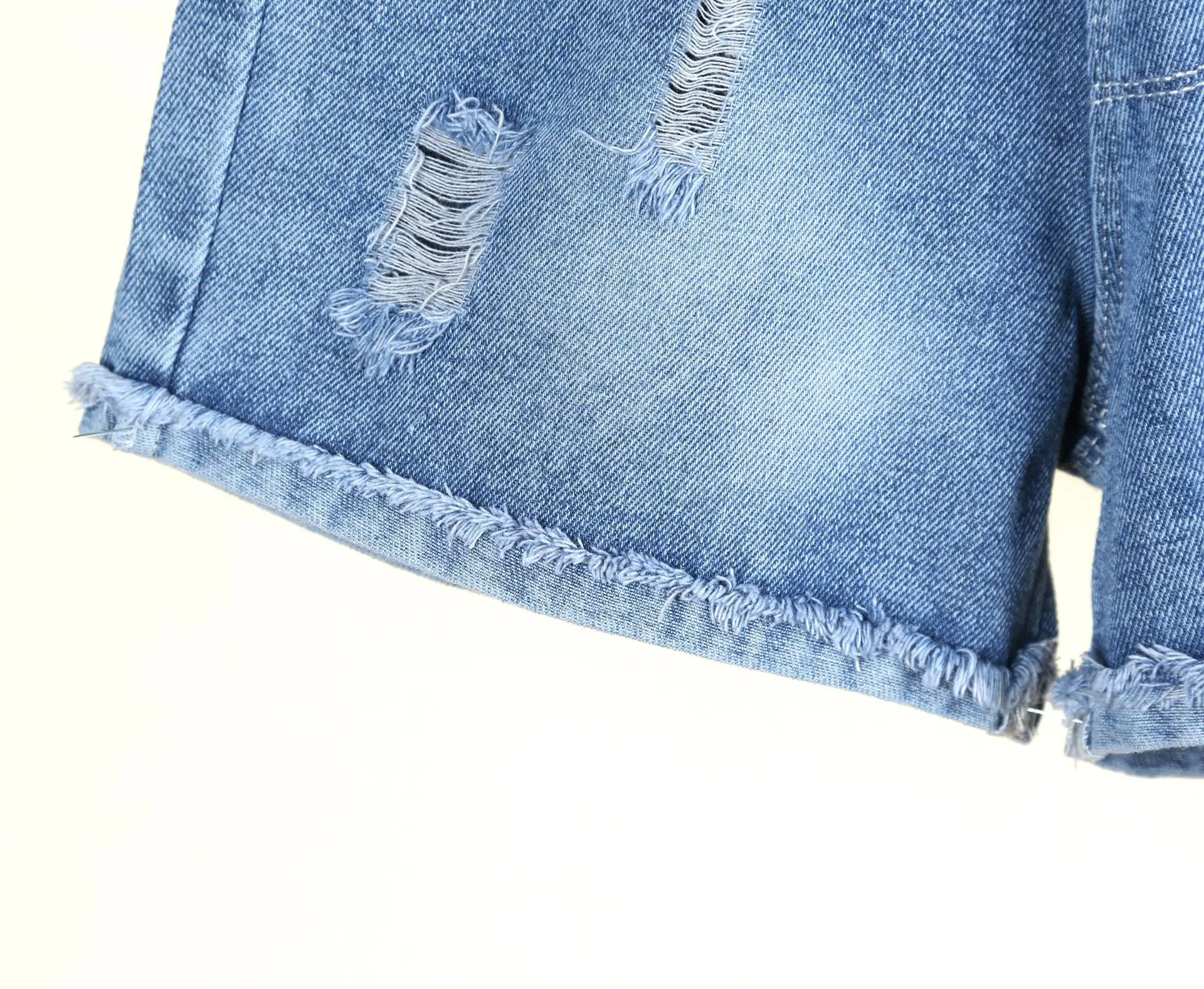 Kindershorts 2026 Sommer Neu Mädchen Koreanisch Bedruckte Gewaschene Zerrissene Weiche Denim-Shorts für 3-10 Jahre Alte – Detail 7
