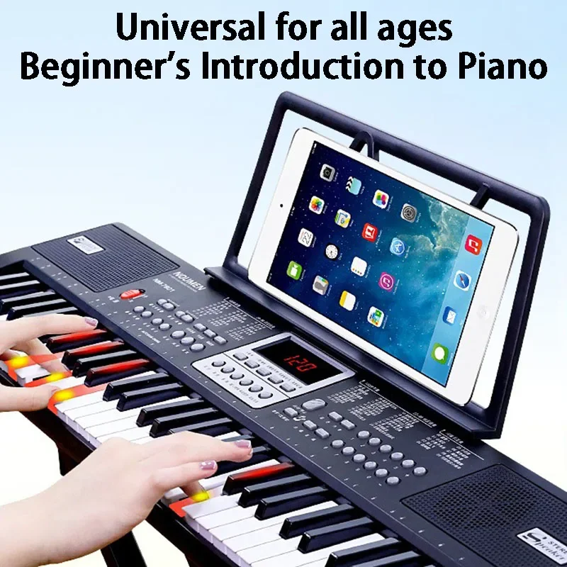 61 Keys Electronic Piano Professional Adult Children Beginner Keyboard Instrument Portable Electronic Organ Musical Synthesizer