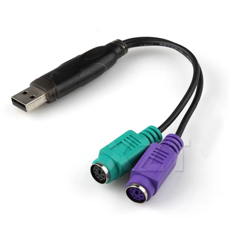 كابل تمديد USB ذكر إلى 6Pin PS2 لـ PS 2 أنثى ، محول مقسم Y ، موصل للماوس ولوحة المفاتيح