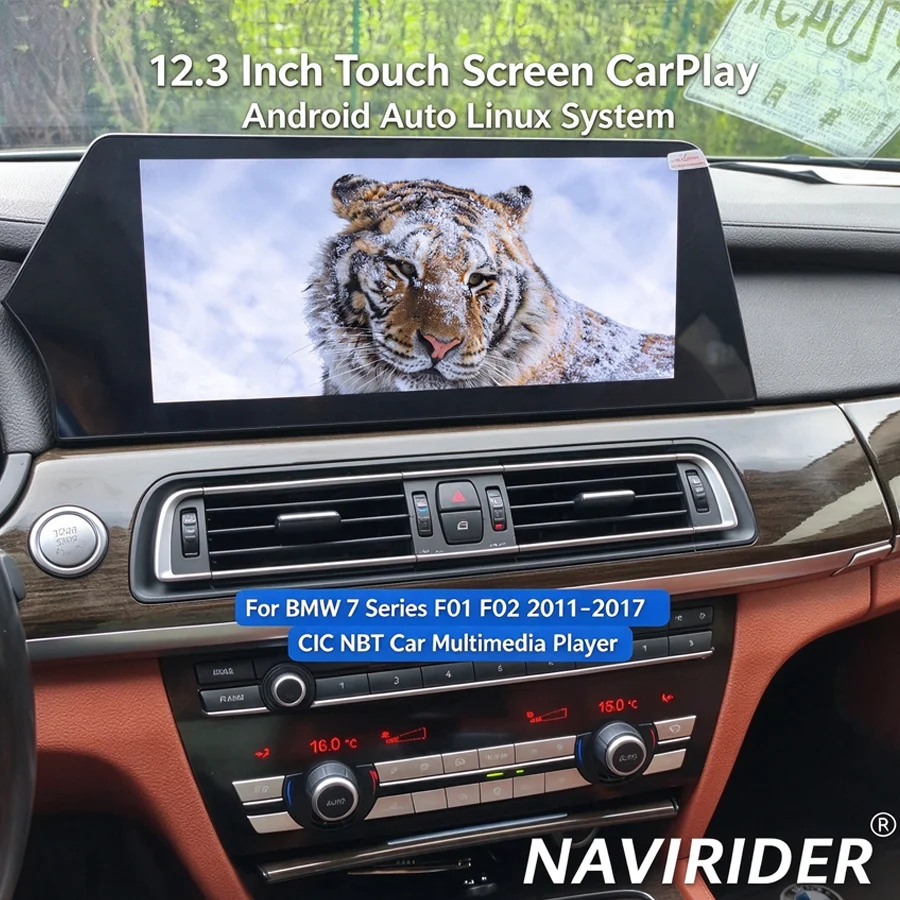 12.3Inch Linux Screen Support Wireless CarPlay Android Auto For BMW BMW 7 Series NBT CIC System 2011-2017 Car Multimedia Display