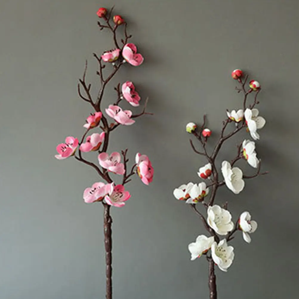 

4pcs Simulated Plum Blossom Fake Flowers Decorations for Home Wedding Party Silk Artificial Wintersweet Household Decor