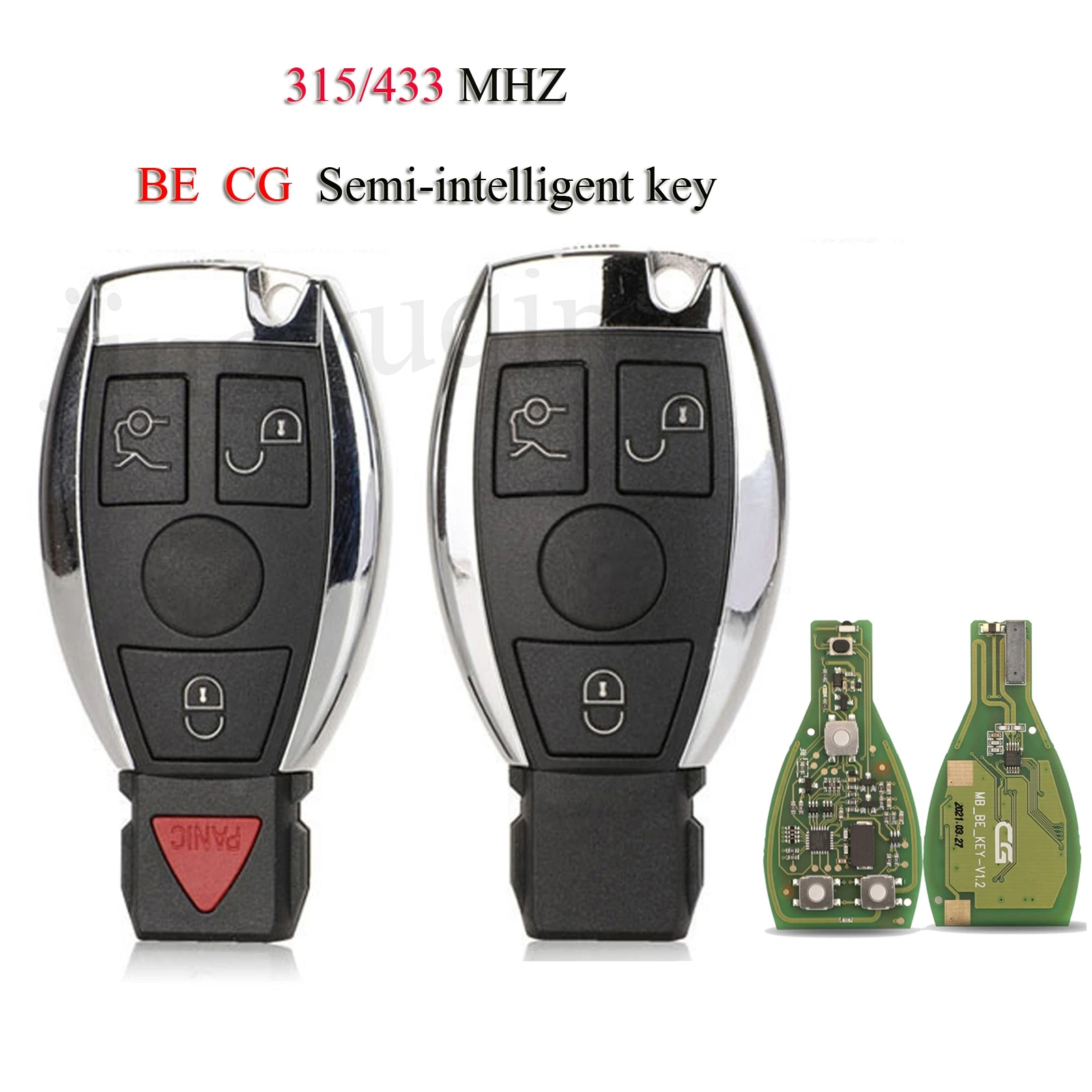 

jingyuqin CG BE Semi-intelligent Remote Key For Mercedes Benz ML R GL W210 W220 315/433MHz BGA System