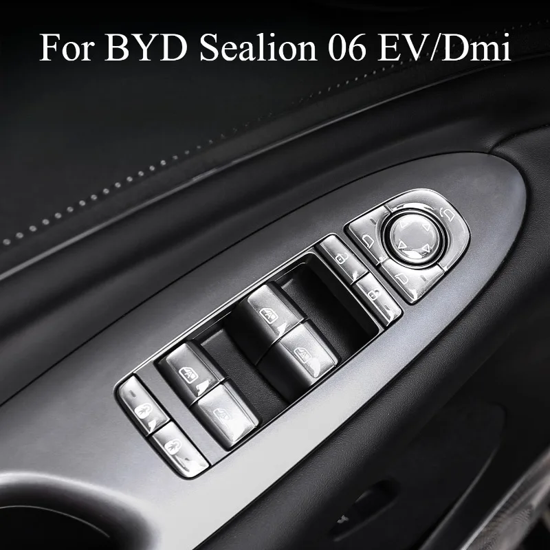 For BYD Sealion 06 EV/Dmi Gear Button Transparent Sticker Protective Steering Wheel Glass Switch Modification Accessories