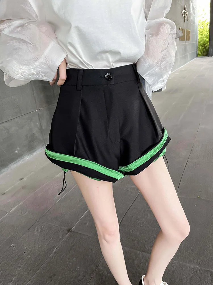 Casual Solid Minimalist Shorts For Women High Waist Casual Loose Short Pants Female Clothing 2023 Style Fashion New