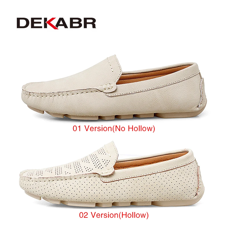 DEKABR Plus Size 38~47 Men Loafers Fashion Summer Casual Shoes Classics Lightweight Men Driving Shoes Non-slip Flat Shoes