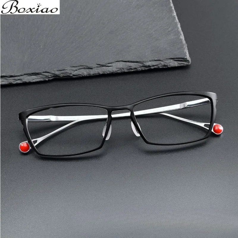 موضة قصر النظر نظارات شي يوان KO-117 الحاجب رجال الأعمال والنساء التيتانيوم النقي إطار نظارات مربع