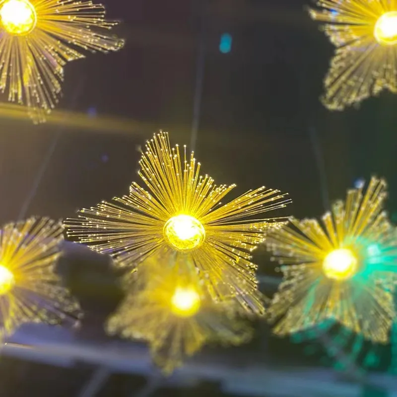 LED Fiber Optic Decorative Lights Festive Atmosphere Tree Hanging Lights Spring Festival Fiber Jellyfish Lights Street Lighting