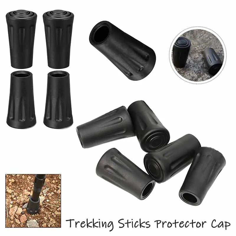 10-30pcs Trekking Sticks Protector Cap Tip Walking Stick Bottom Pads Cover Climbing Hiking Pole Nordic Walk Climb Replacement