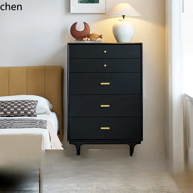 

HSN chest of drawers retro all-solid wood chest of drawers small apartment storage cabinet