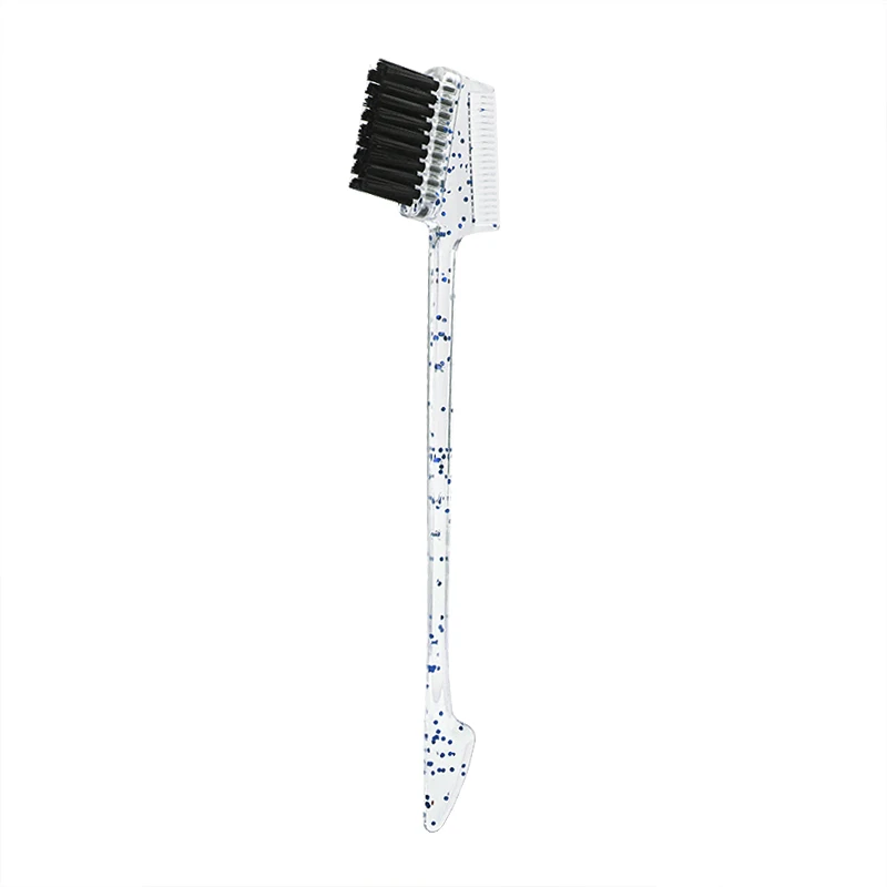 Crystal Edge Brush Comb Vendor Double Sided 3 in 1 Edge Control Brush For Baby Hair Salon Beauty Tools Hairbrush