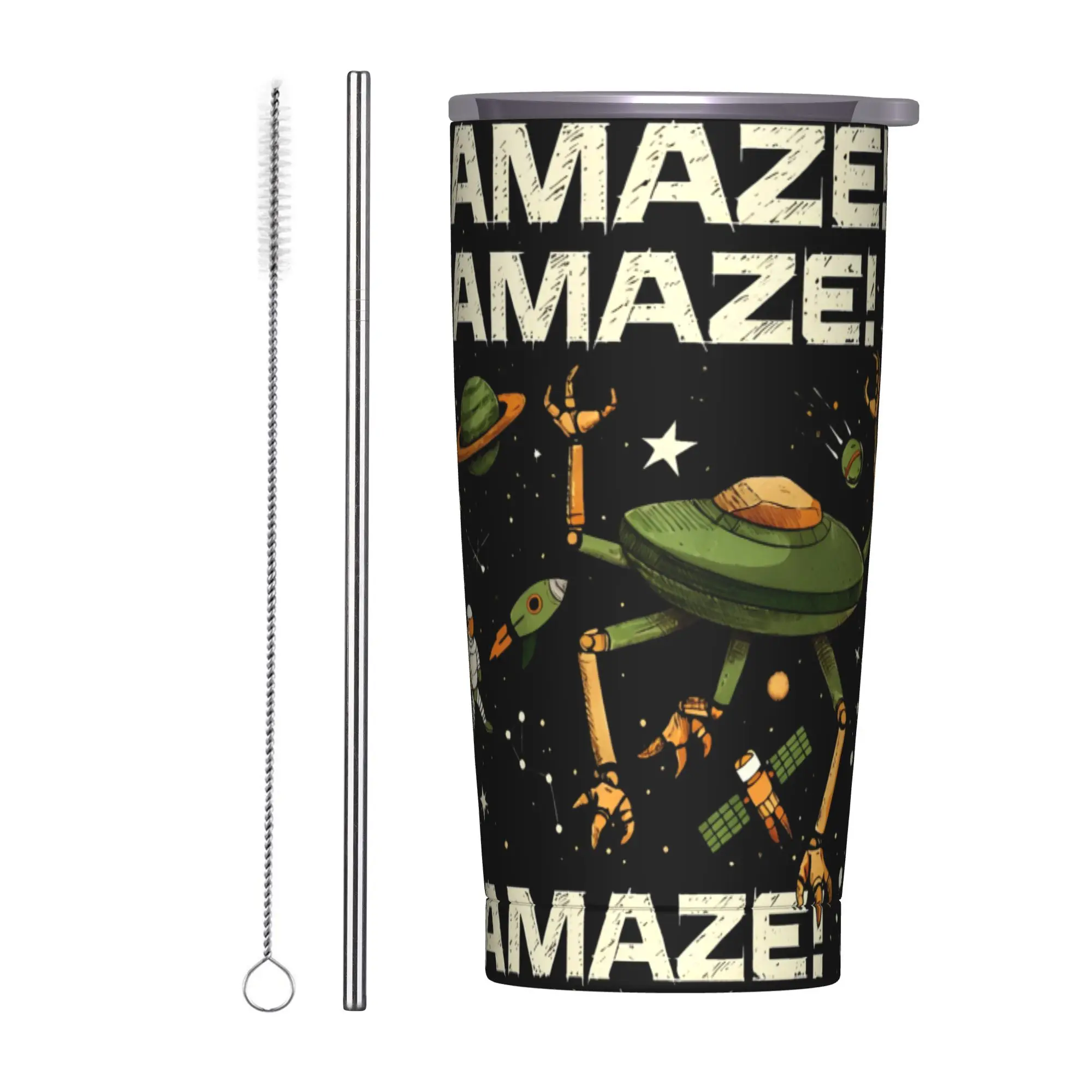 Rockys Amaze Movie Project Hail Mary Tumbler Vacuum Insulated  Coffee Cups with Lid Straw Outdoor Mug Spill Proof, 20oz