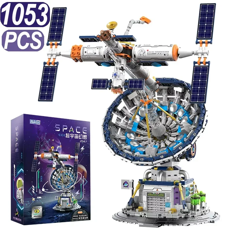 

MOC Universe City Modular Outer Space Station Radio Telescope Building Blocks Satellite Assembly Brick Science Educational Gifts
