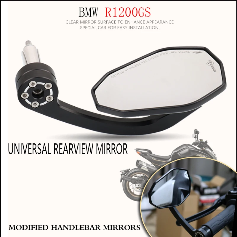 

Fit For BMW R1200GS R1250GS S1000RR S1000R S1000XR Motorcycle 7/8" 22mm Rearview Mirror Universal Handle Bar End Mirror